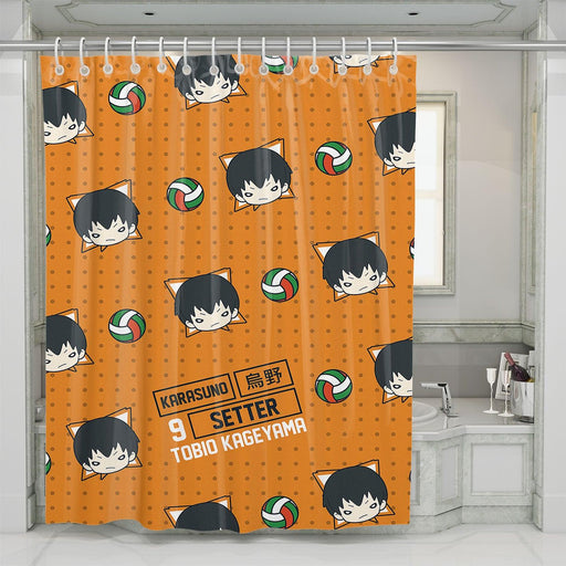 setter karasuno tobio kgeyama shower curtains