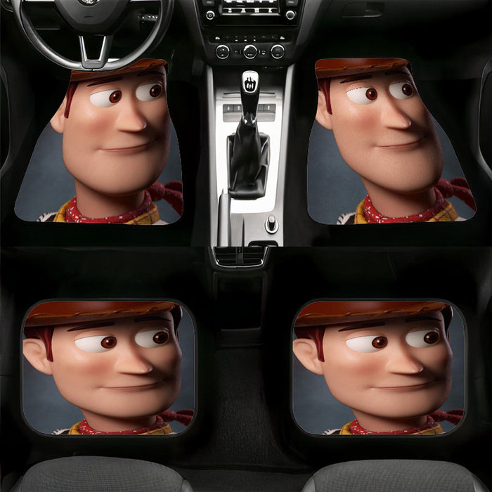 sad face of woody toys of andy Car floor mats Universal fit