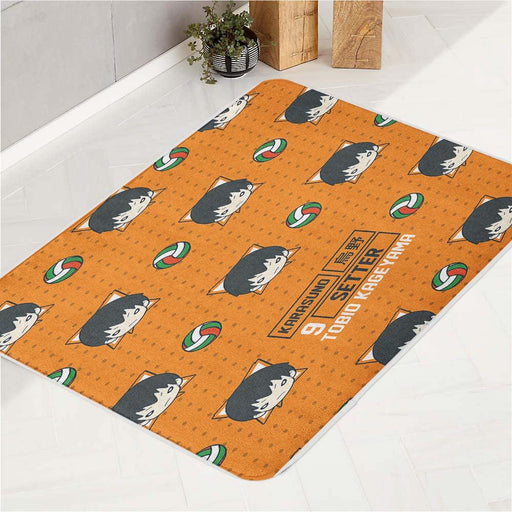 setter karasuno tobio kgeyama bath rugs