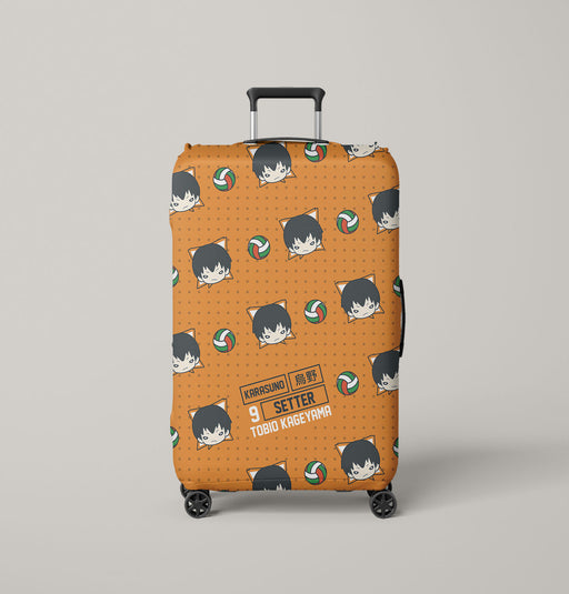 setter karasuno tobio kgeyama Luggage Cover | suitcase