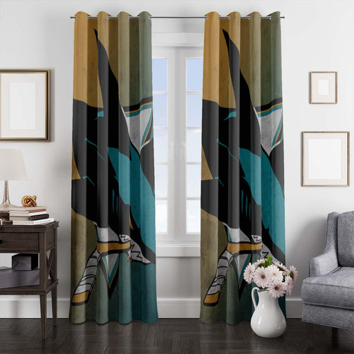 san jose sharks logo cool nhl window Curtain