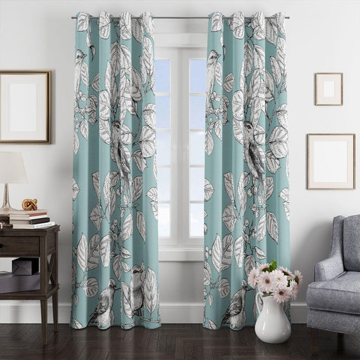 shading art bird authentic pattern window Curtain