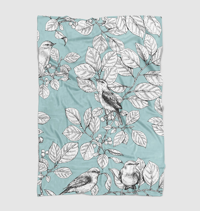 shading art bird authentic pattern Ultra soft fleece blanket