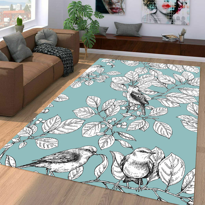 shading art bird authentic pattern Living room carpet rugs