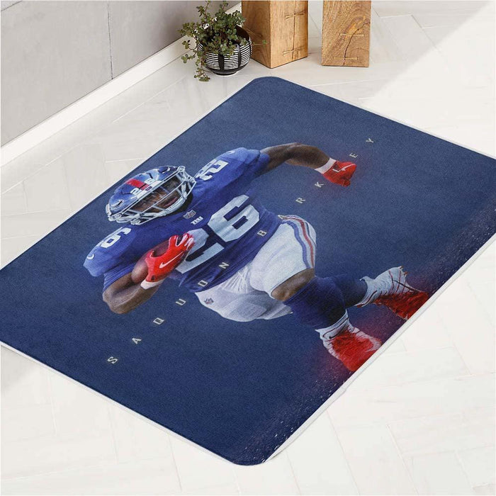 saquon barkley american football bath rugs