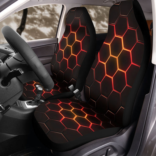 shadow hexagon glow Car Seat Covers