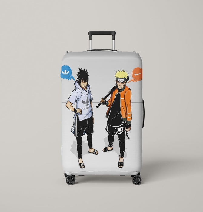 sasuke and naruto nike adidas Luggage Covers | Suitcase