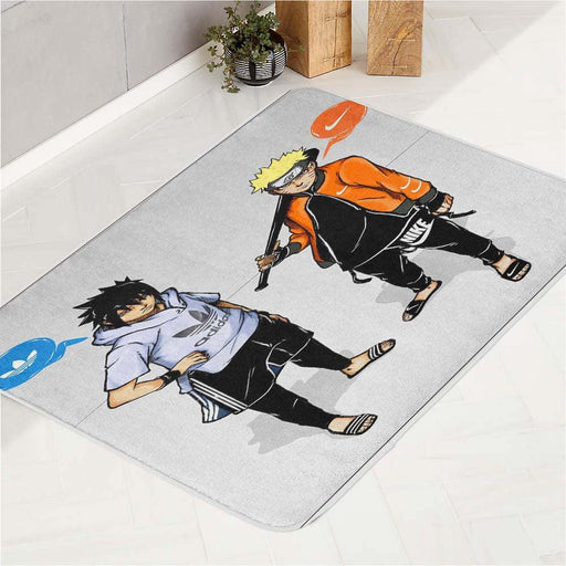 sasuke and naruto nike adidas bath rugs