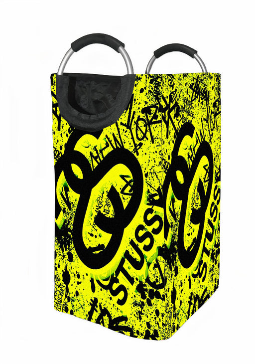 stussy yellow logo Laundry Hamper | Laundry Basket