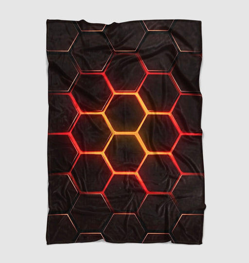 shadow hexagon glow Ultra soft fleece blanket