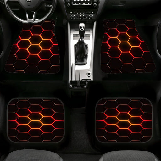 shadow hexagon glow Car floor mats Universal fit