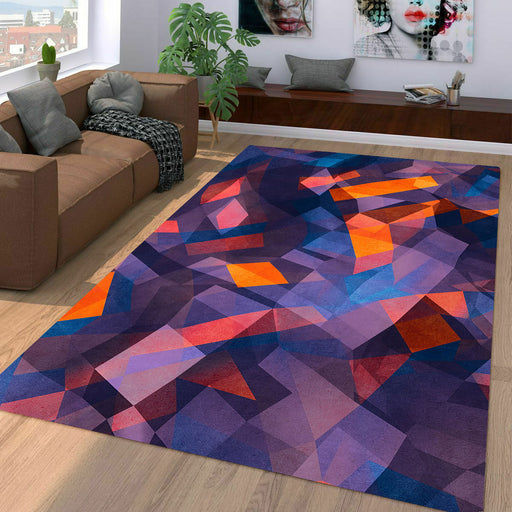 shattered low poly square Living room carpet rugs