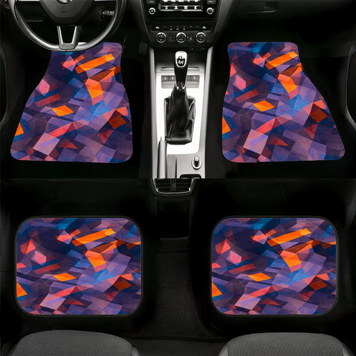 shattered low poly square Car floor mats Universal fit