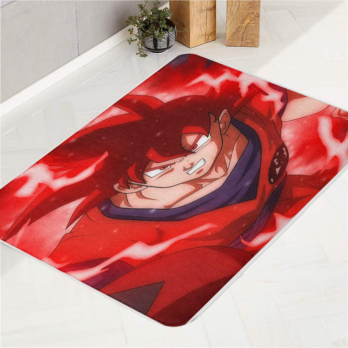 son goku dragon ball red bath rugs