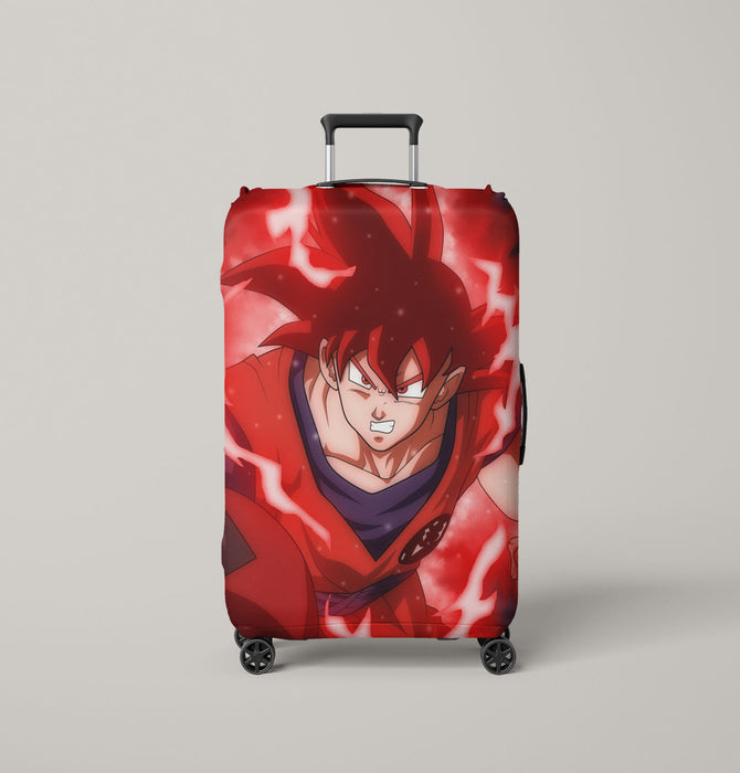 son goku dragon ball red Luggage Covers | Suitcase