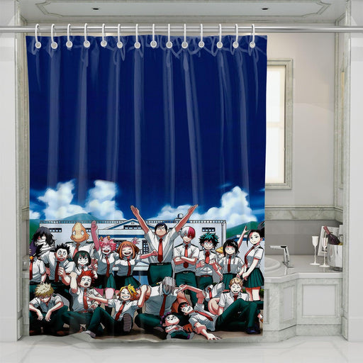 school of best class from my hero academia shower curtains