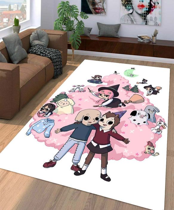 summer camp island character Living room carpet rugs