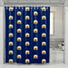 shocked emoticons blue shower curtains