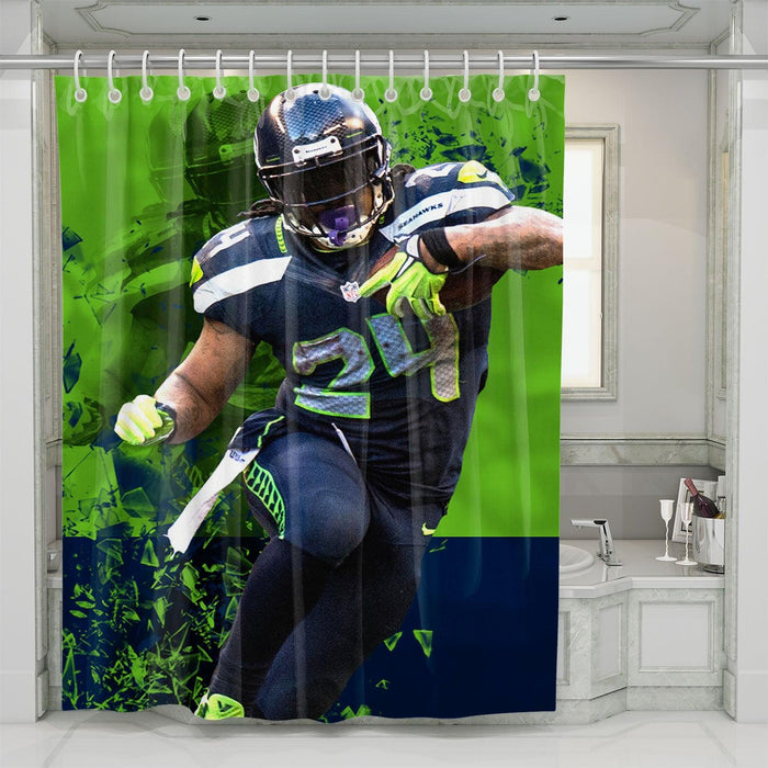 seanawks football player shower curtains