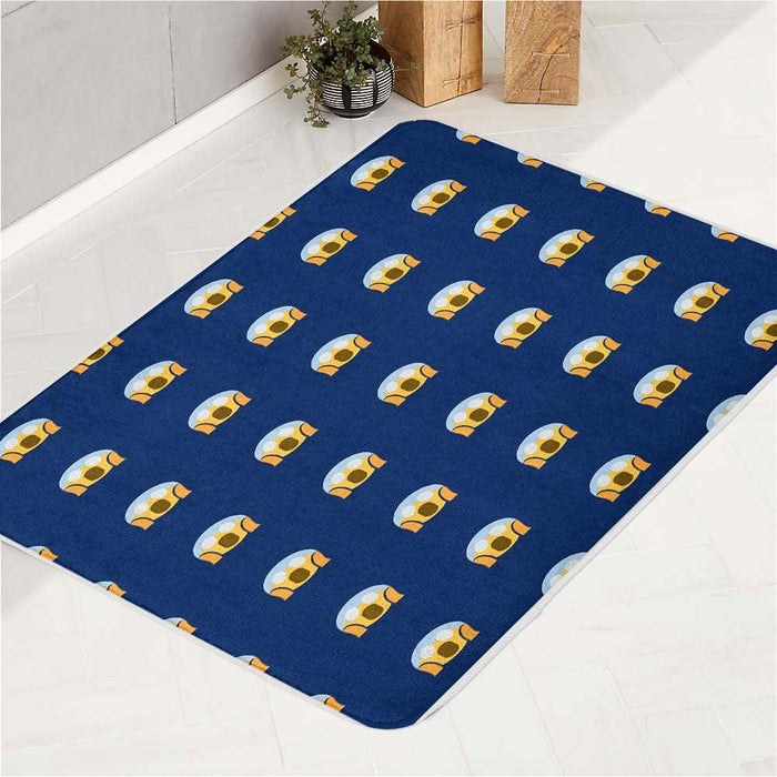 shocked emoticons blue bath rugs