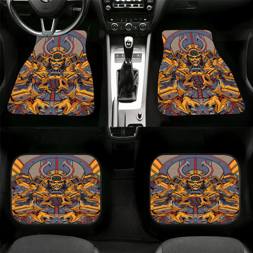 shogun yellow mecha robot Car floor mats Universal fit