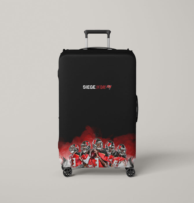 seige the day tampa bay buccaneers Luggage Covers | Suitcase