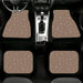 short brown curve lines Car floor mats Universal fit