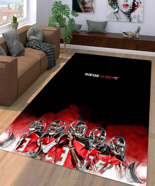 seige the day tampa bay buccaneers Living room carpet rugs