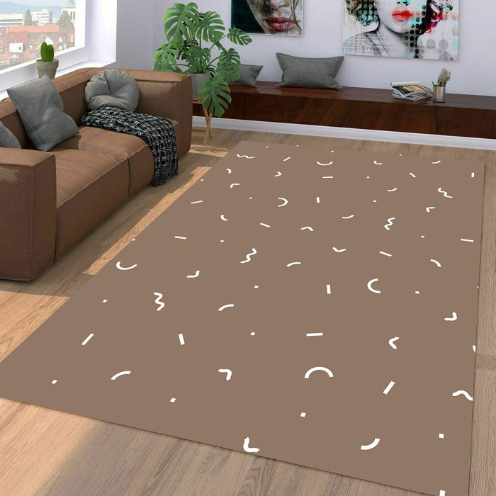 short brown curve lines Living room carpet rugs