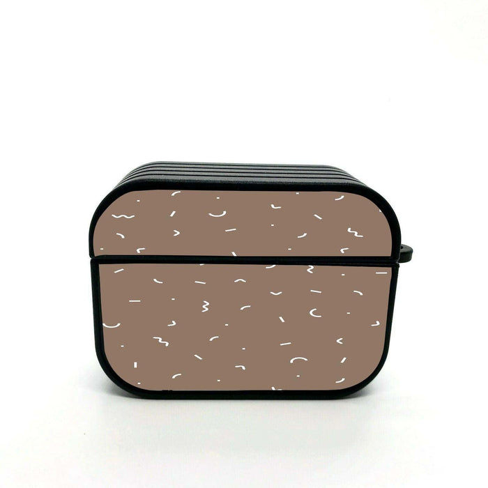 short brown curve lines airpods case