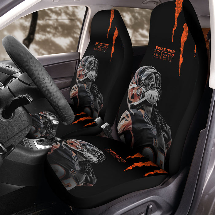 seize the dey of bengals nfl Car Seat Covers