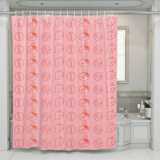 sign of animal crossing game shower curtains