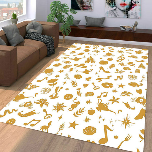 silhouette aladdin disney essentials object Living room carpet rugs