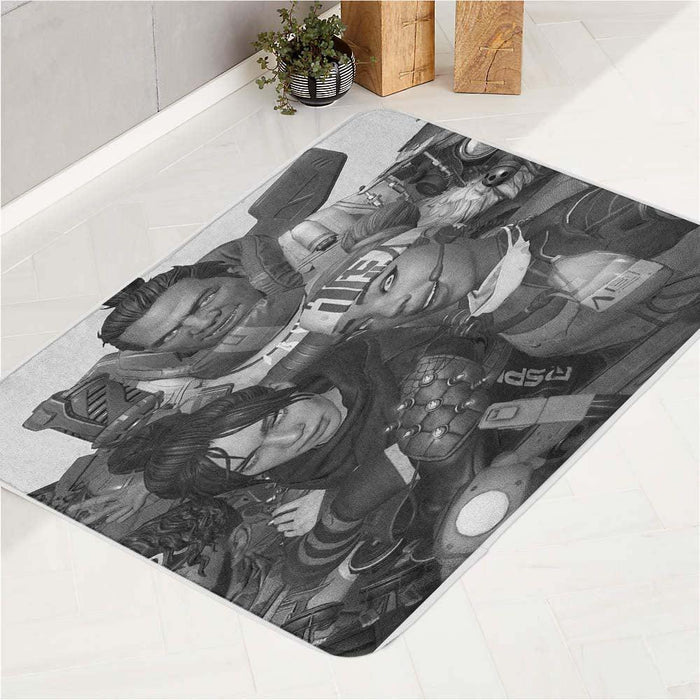 selfie character of apex legends bath rugs