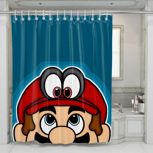 super mario close up shower curtains