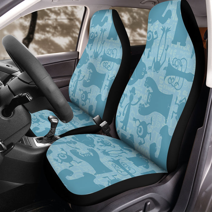 silhouette character of monster university Car Seat Covers