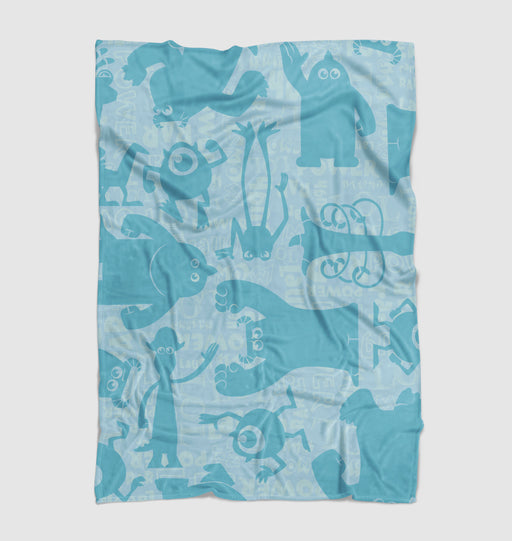 silhouette character of monster university Ultra soft fleece blanket