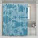 silhouette character of monster university shower curtains