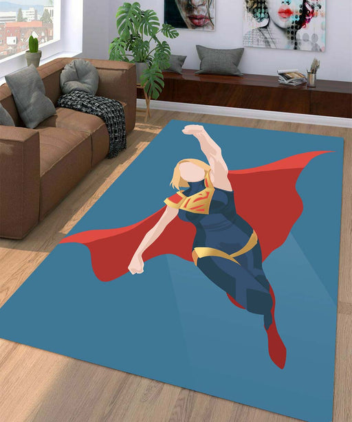 supergirl dc comics Living room carpet rugs