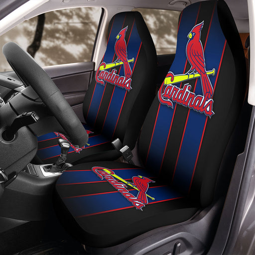 st louis cardinals logo in the dark Car Seat Covers
