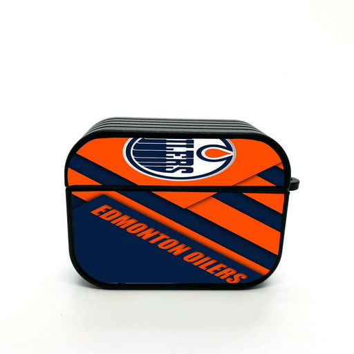 shadow edmonton oilers orange blue airpod case