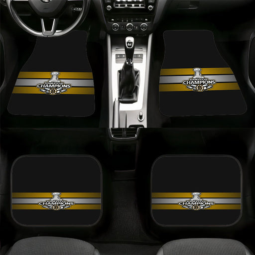stainley cup champions boston bruins Car floor mats Universal fit