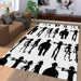 silhouette member of gorillaz Living room carpet rugs