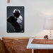 shadow football player Poster Metal print wall art