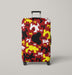 silhouette mickey mouse red Luggage Cover | suitcase