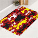 silhouette mickey mouse red bath rugs