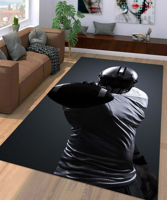 shadow football player Living room carpet rugs