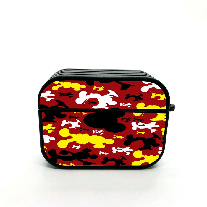 silhouette mickey mouse red airpods case