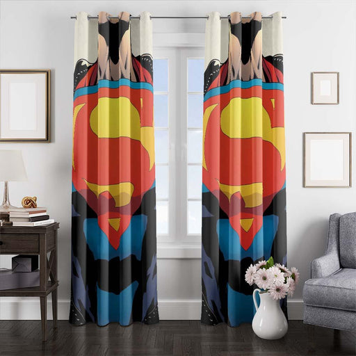 superman body window curtains