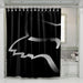 shadow fox logo icon shower curtains